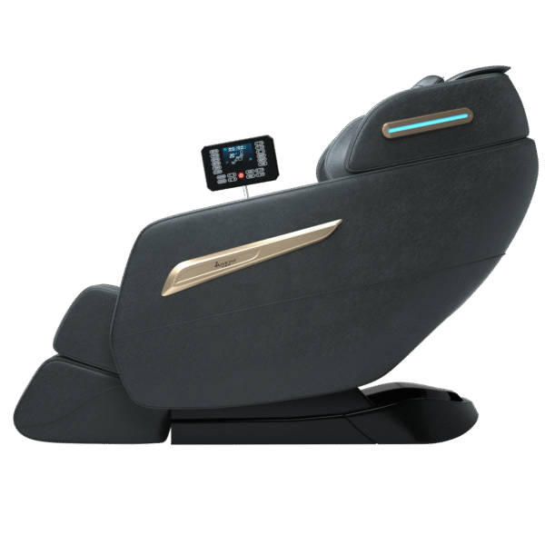 2024 4D Zero Gravity Massage Chair, Full Body Shiatsu Recliner with Yoga Stretching, SL Track, Intelligent Voice Control, Calf Kneading, Calfrest Extension, Premium Black Leather - Image 23
