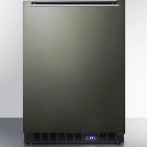 24" Wide Built-In All-Freezer, Black Stainless Steel