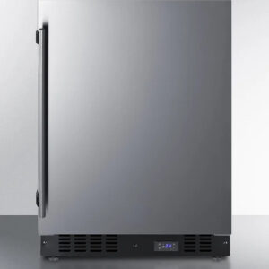 24" Wide Built-In All-Freezer With Icemaker, Black Cabinet