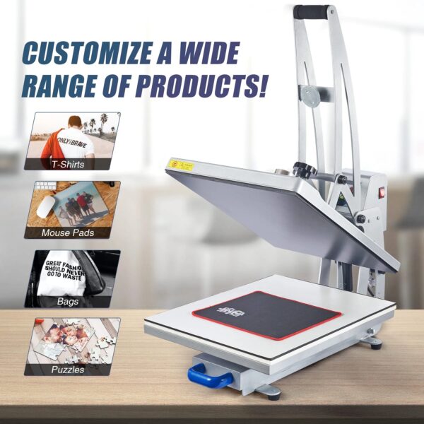 Heat Press Machine 16x20 Auto Open Clamshell T Shirt Press for Clothes Bags More - Image 9